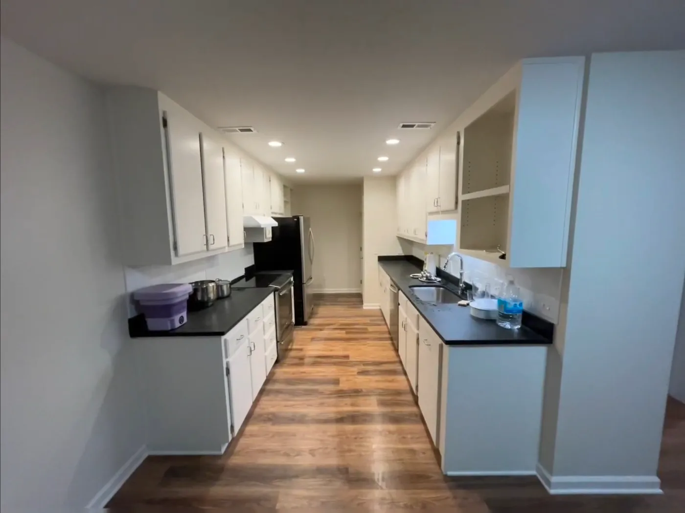 New white kitchen cabinets installed and finished